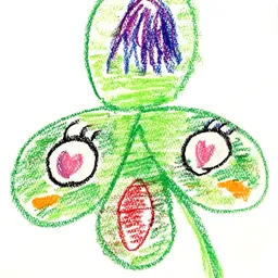 （利用者さん作）クローバーマスコット（嬉しい）