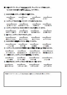 プログラム満足度調査